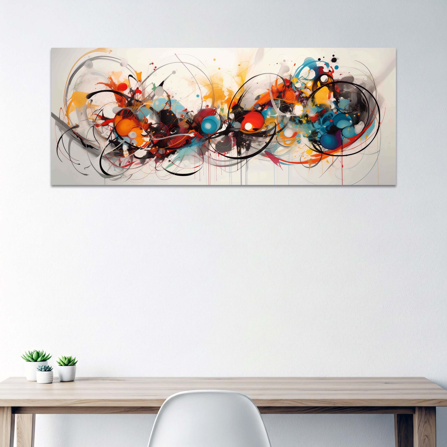 Farbige Komposition abstrakter Formen Design Wandbild