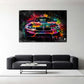 Farbspritzer Sportwagen BMW Pop Art Wandbild