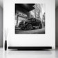 Fashion Boutique und SUV elegant monochrom Stadt Wandbild
