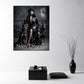 Fashion Diva mit Hunden Noire Élégance schwarz weiß Dominanz und Eleganz vereint Wandbild