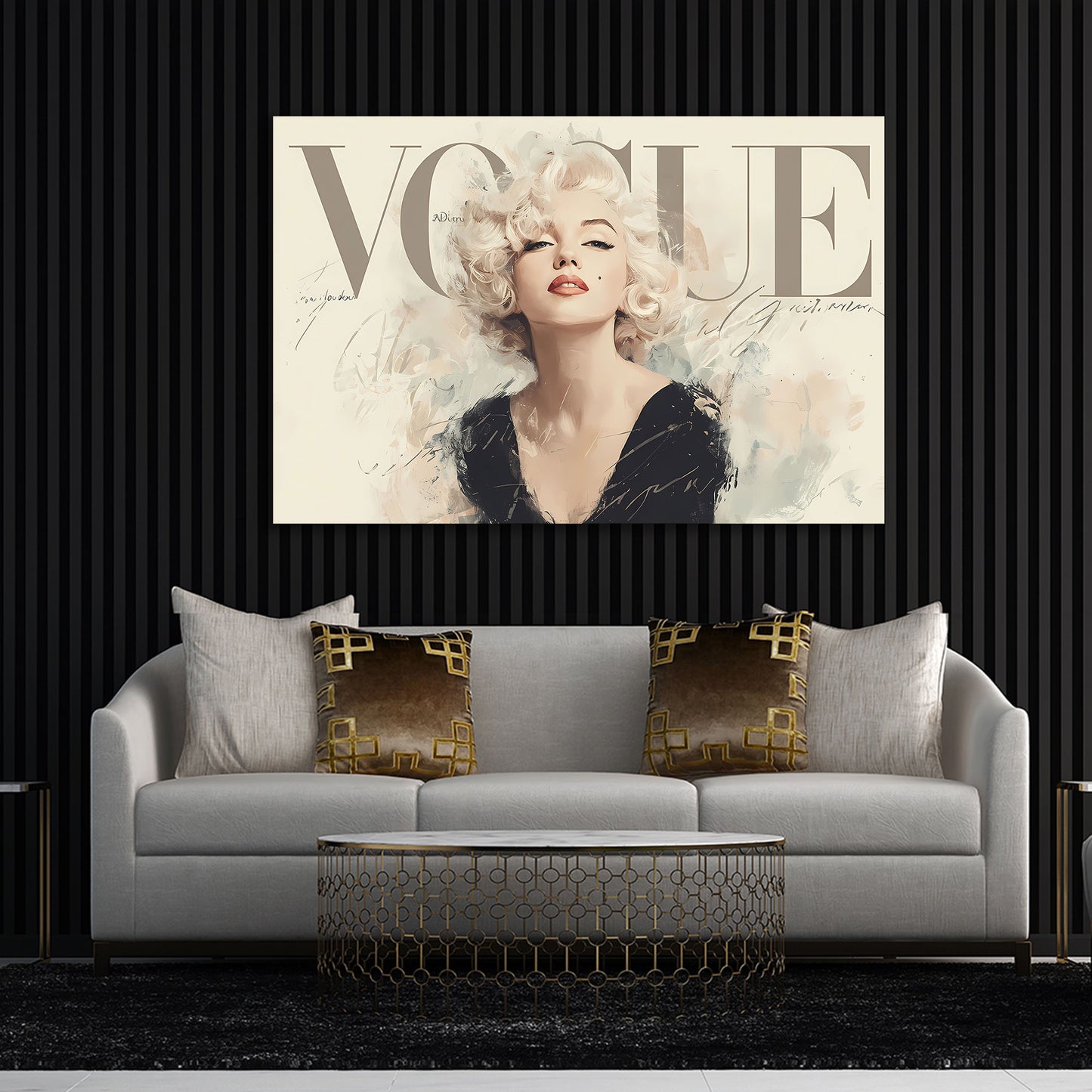 Fashion Marilyn Porträt Abstract Style Wandbild