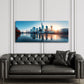 Städte Panorama Wandbild als Blickfang im Büro