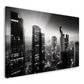 Schwarz-Weiß Wandbild mit dramatischer Frankfurter Skyline