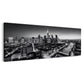 Panorama Wandbild mit Frankfurter Altstadt und Skyline in Schwarz-Weiß