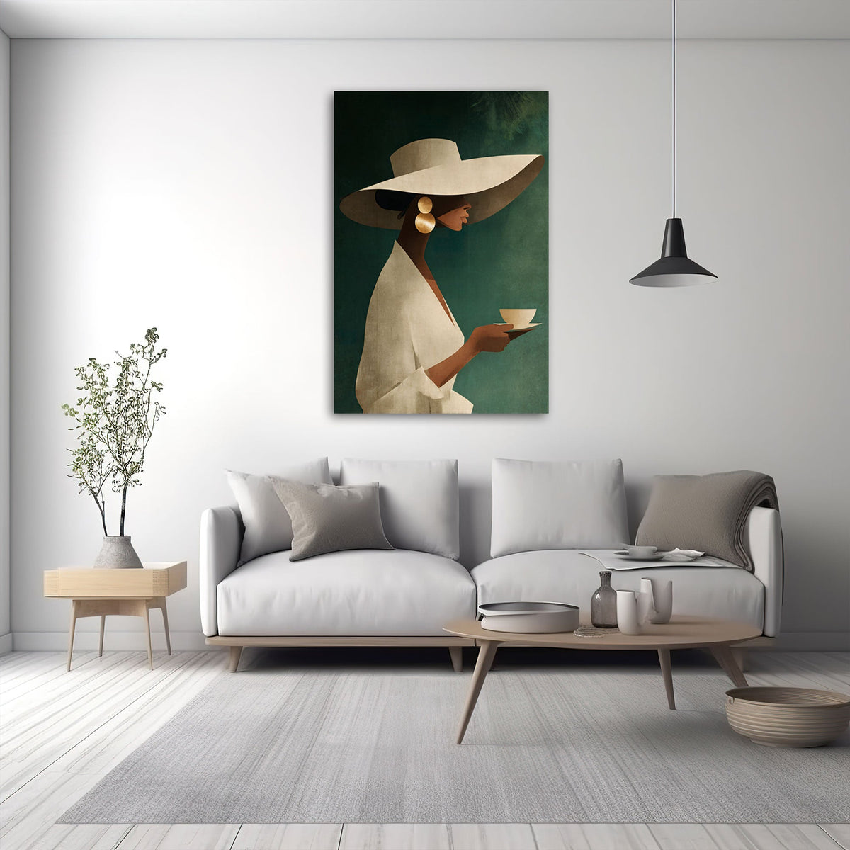 Stilvolles Lifestyle Wandbild als Akzent im Flur