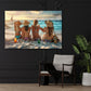 Maritimes Strand-Wandbild im Schlafzimmer