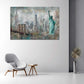 Freiheitsstatue der Stadt New York in Vintage Wandbild