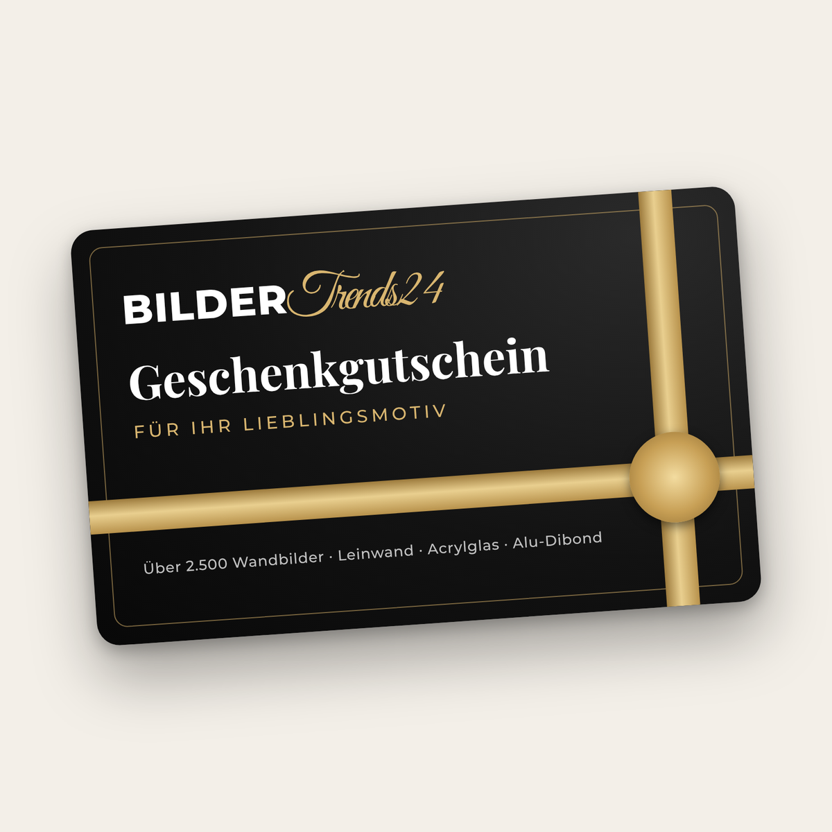 BilderTrends24 Geschenkgutschein – Wandbild-Gutschein in Schwarz und Gold
