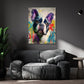 Gesicht Französische Bulldogge Tiermotiv Pop Art Wandbild
