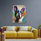 Gesicht Französische Bulldogge Tiermotiv Pop Art Wandbild
