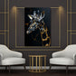 Giraffe Aquarell Frontalportrait expressives Wandbild