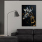 Giraffe Aquarell Frontalportrait expressives Wandbild