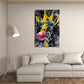 Giraffe mit Brille und Kaugummi im Graffiti Stil Wandbild