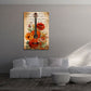 Gitarre mit Rosen und Noten zartem Hintergrund Wandbild