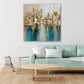 Goldene Stadt Architektur abstraktes und elegantes Wandbild