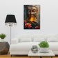 Goldener Buddha Zen Achtsamkeit Licht Flamme Blüten Wandbild