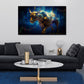 Goldener Stier mit Kerzencharts Skyline Trading Wandbild