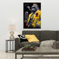 Gorilla im gelben Anzug Graffiti Art Wein Wandbild