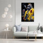 Gorilla im gelben Anzug Graffiti Art Wein Wandbild