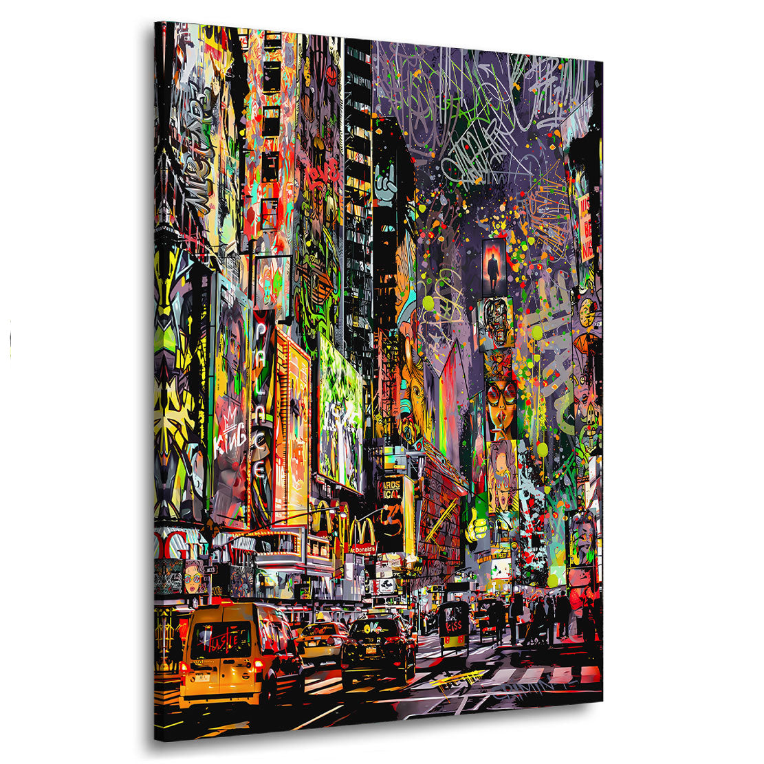 Graffiti Großstadt New York USA Nachtleben Wandbild