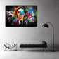 Graffiti Street Art Leuchtbirne in Farbkomposition Wandbild