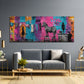 Graffiti Wäscheleine Zebra Love Schrift Wandbild
