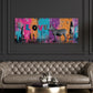 Graffiti Wand Mädchen auf Hocker Zebra Leine Love Wandbild