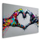 Hände als Symbol der Liebe Pop Art Wandbild
