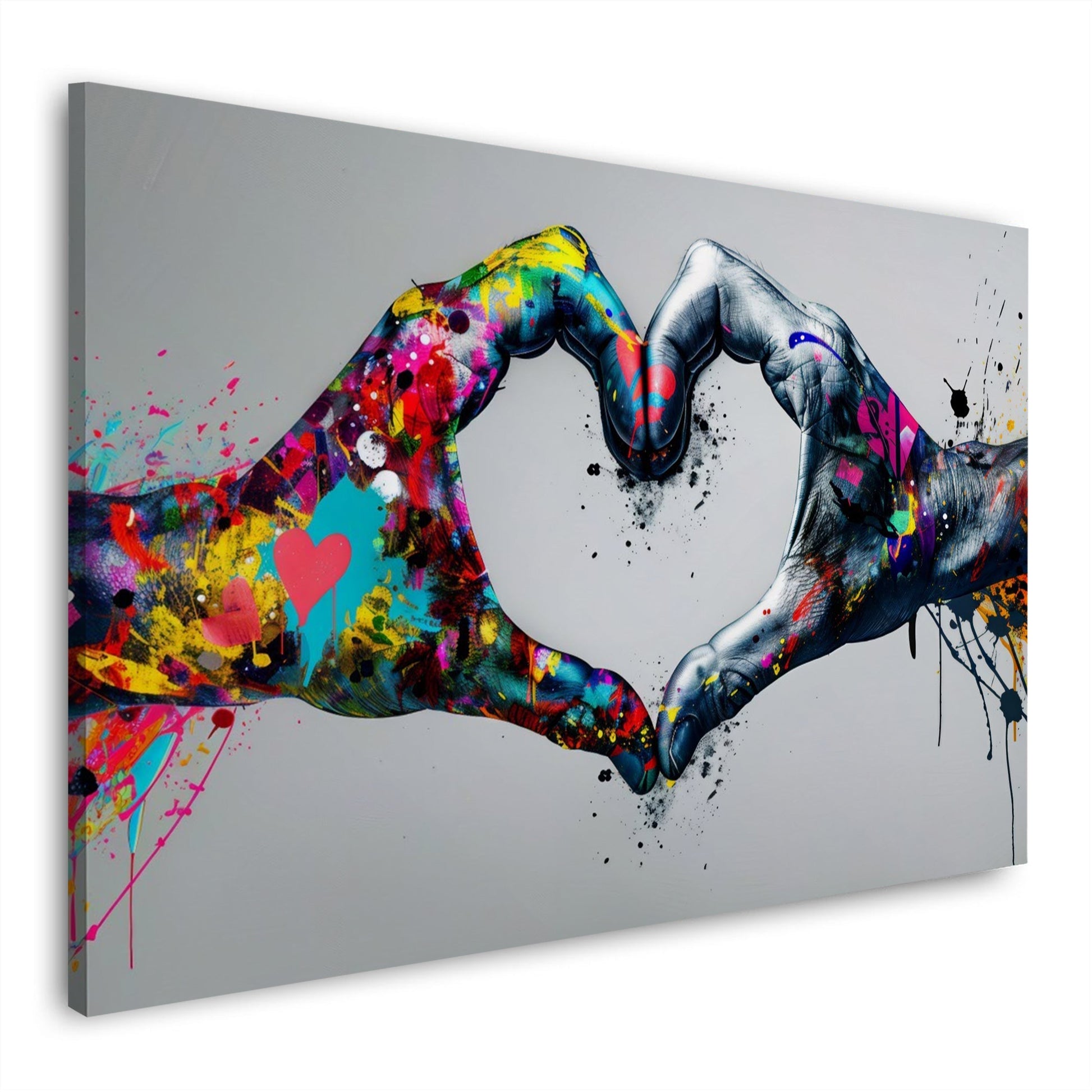 Hände als Symbol der Liebe Pop Art Wandbild