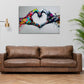 Hände als Symbol der Liebe Pop Art Wandbild