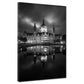 Historisches Rathaus Hannover schwarz weiß Wasserreflexion Wandbild