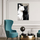 Innige Katzen in schwarz weiß voller Nähe Wandbild