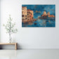 Italien Venezia Skyline mit Gondel Historische Architektur Wandbild