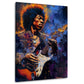 Hendrix Gitarre Pop Art in Ölmalerei Wandbild
