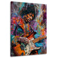 Hendrix Gitarre Street Art expressives Wandbild