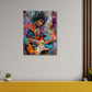 Jimi Hendrix Gitarre Street Art expressives Wandbild