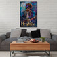 Hendrix Wandbild über der Couch im Wohnzimmer