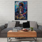Jimi Hendrix Gitarrist expressives Wandbild