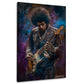 Jimi Hendrix Pop Art Portrait in Aquarell Wandbild