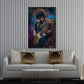 Jimi Hendrix Pop Art Portrait in Aquarell Wandbild