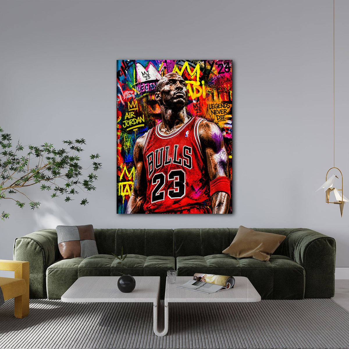 Pop Art Sport Wandbild im Hochformat im Jugendzimmer