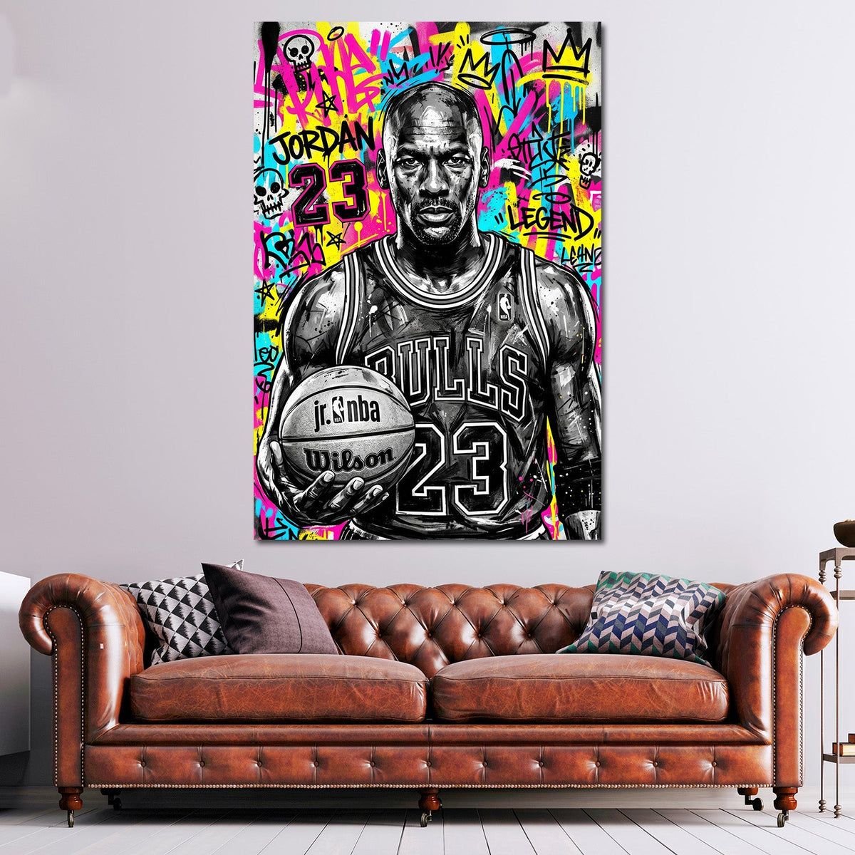 Pop Art Sport Wandbild im Hochformat im Jugendzimmer