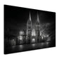 Kathedrale St. Petri Bremen Nachtaufnahme schwarz weiß Wandbild