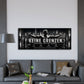Detailansicht Motivations Wandbild mit Schriftzug und Symbolen