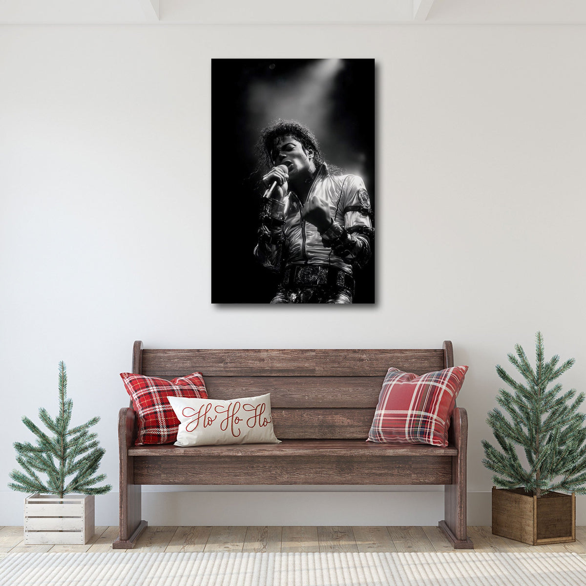 Detailansicht Konzert Wandbild mit Mikrofon und Spotlight