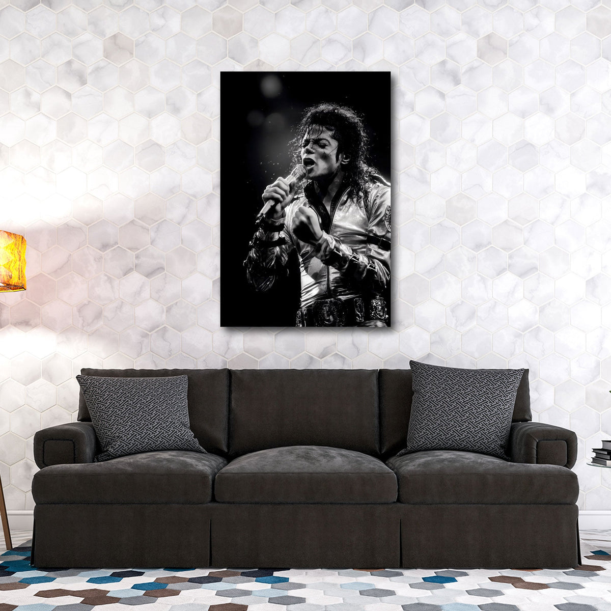 Musik Wandbild im Hochformat im Wohnraum