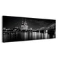 Panorama Wandbild Kölner Dom und Rheinbrücke in Schwarz Weiß