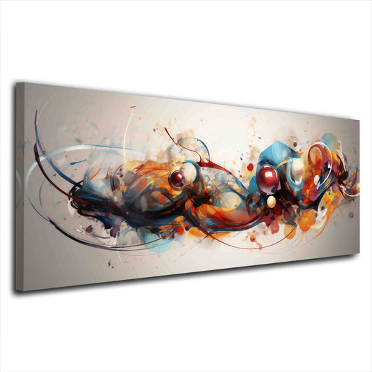Komposition von Formen in Bewegung Kreise Design Wandbild