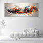 Komposition von Formen in Bewegung Kreise Design Wandbild