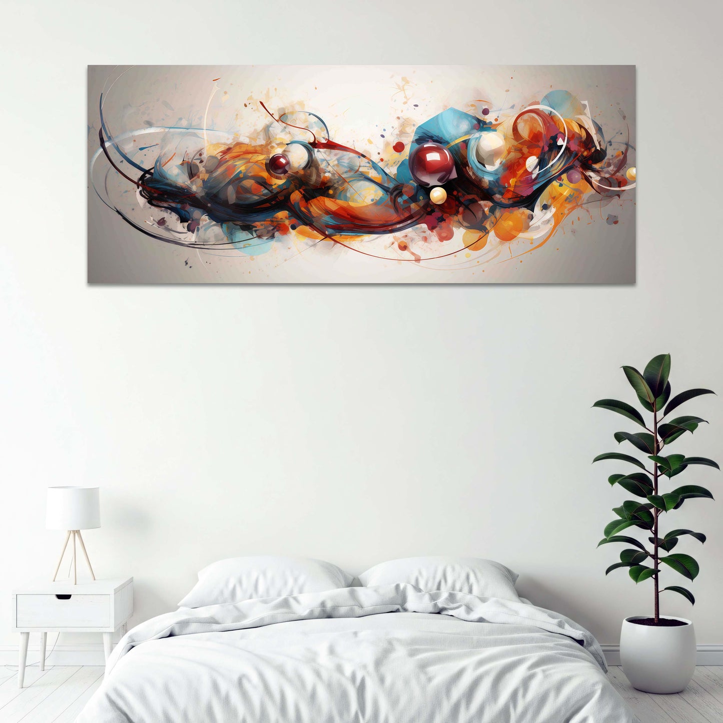 Komposition von Formen in Bewegung Kreise Design Wandbild